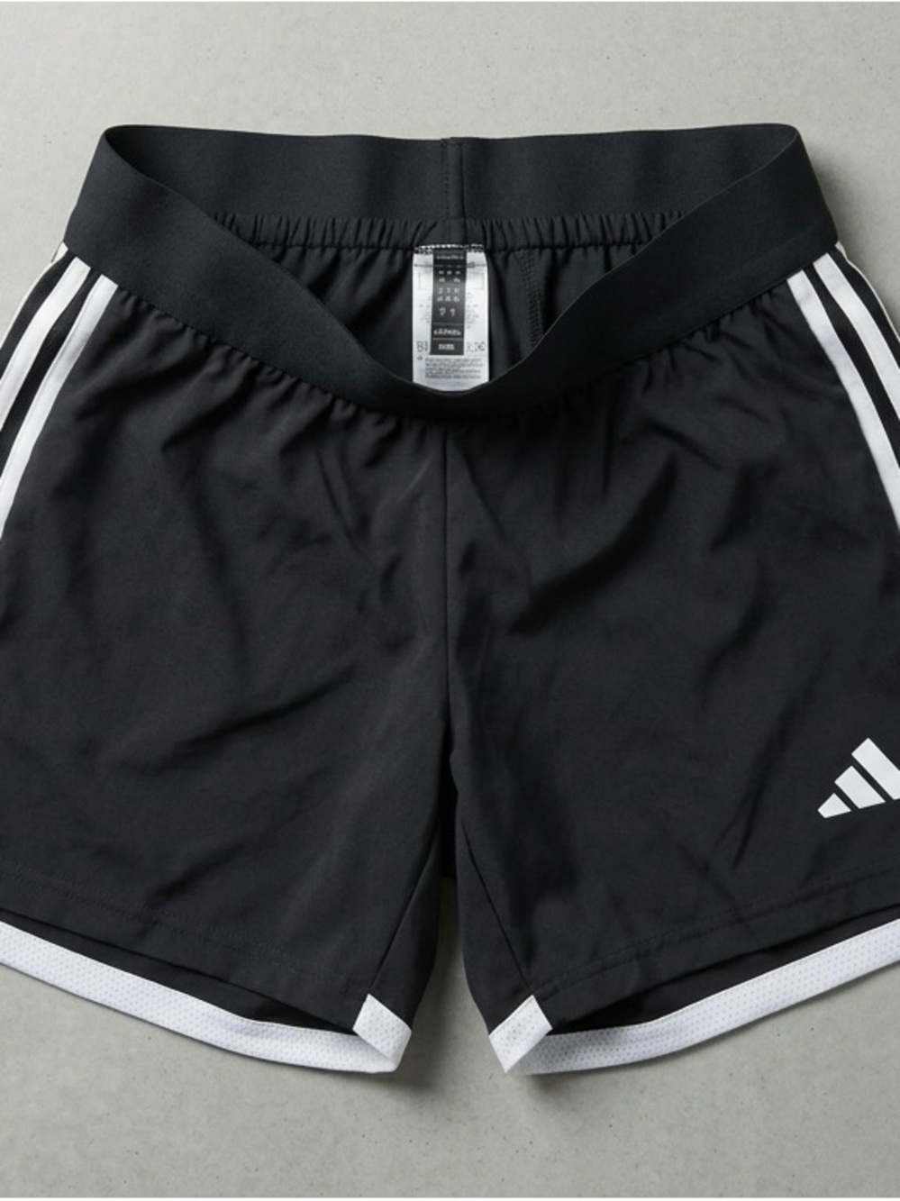 adidas Black Shorts with White Stripes